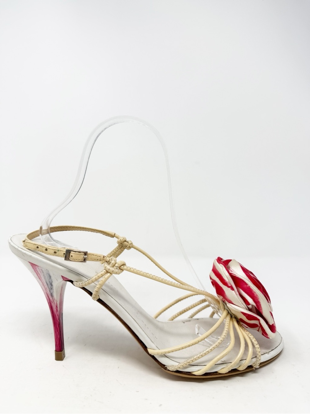 Giuseppe Zanotti Floral Rose Slingback Heels Womens Size EU 39 - Picture 5 of 10